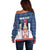 Custom Serbia Basketball Champions Off Shoulder Sweater Sporty Style with Coat of Arms