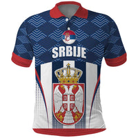Custom Serbia Basketball Champions Polo Shirt Sporty Style with Coat of Arms