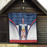 Custom Serbia Basketball Champions Quilt Sporty Style with Coat of Arms