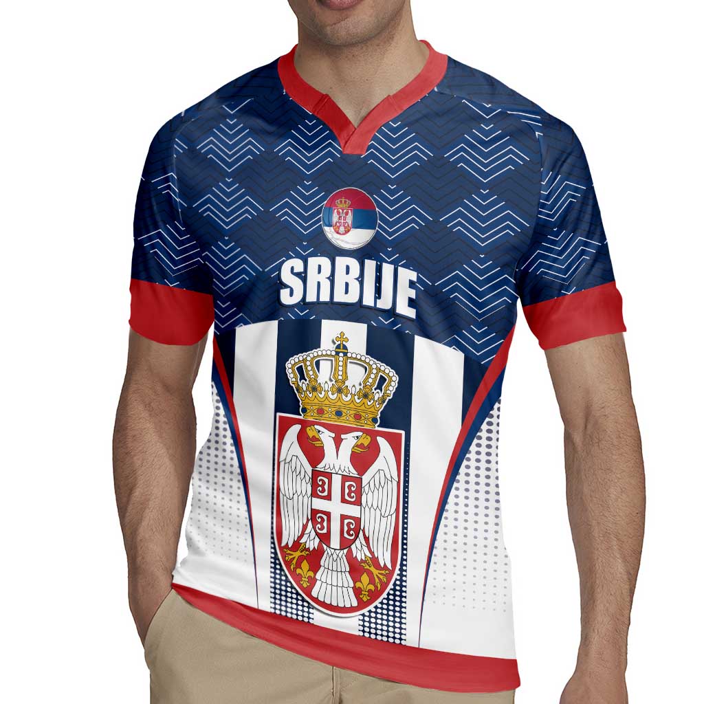 Custom Serbia Basketball Champions Rugby Jersey Sporty Style with Coat of Arms