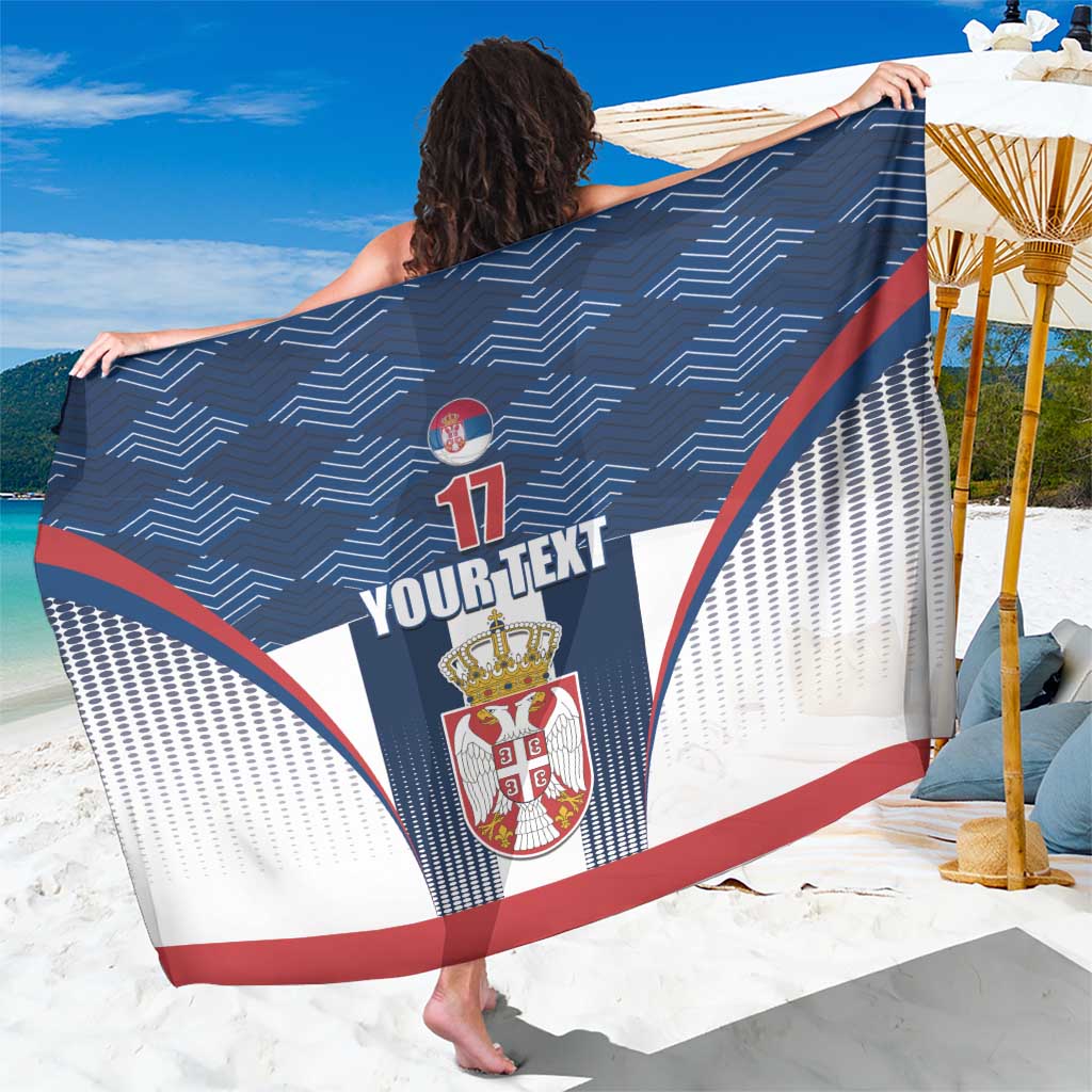Custom Serbia Basketball Champions Sarong Sporty Style with Coat of Arms