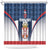 Custom Serbia Basketball Champions Shower Curtain Sporty Style with Coat of Arms