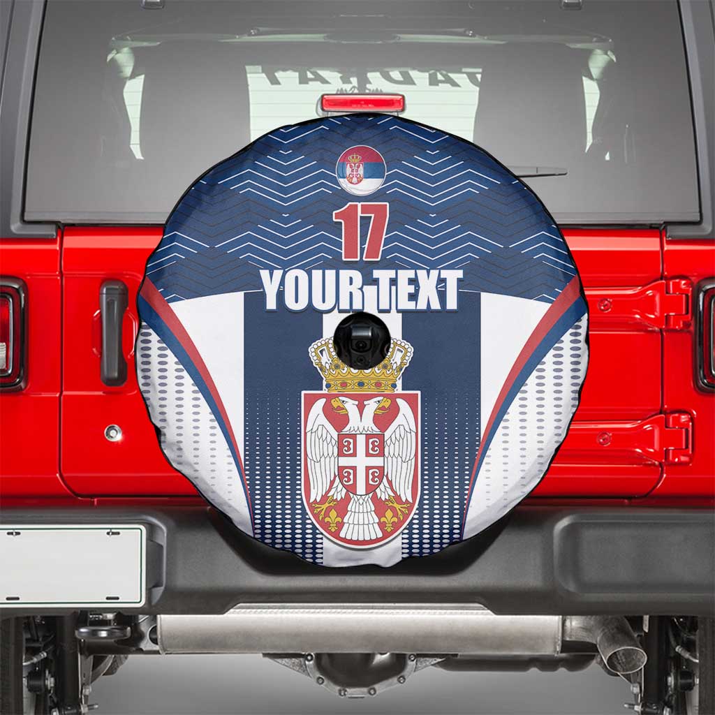 Custom Serbia Basketball Champions Spare Tire Cover Sporty Style with Coat of Arms