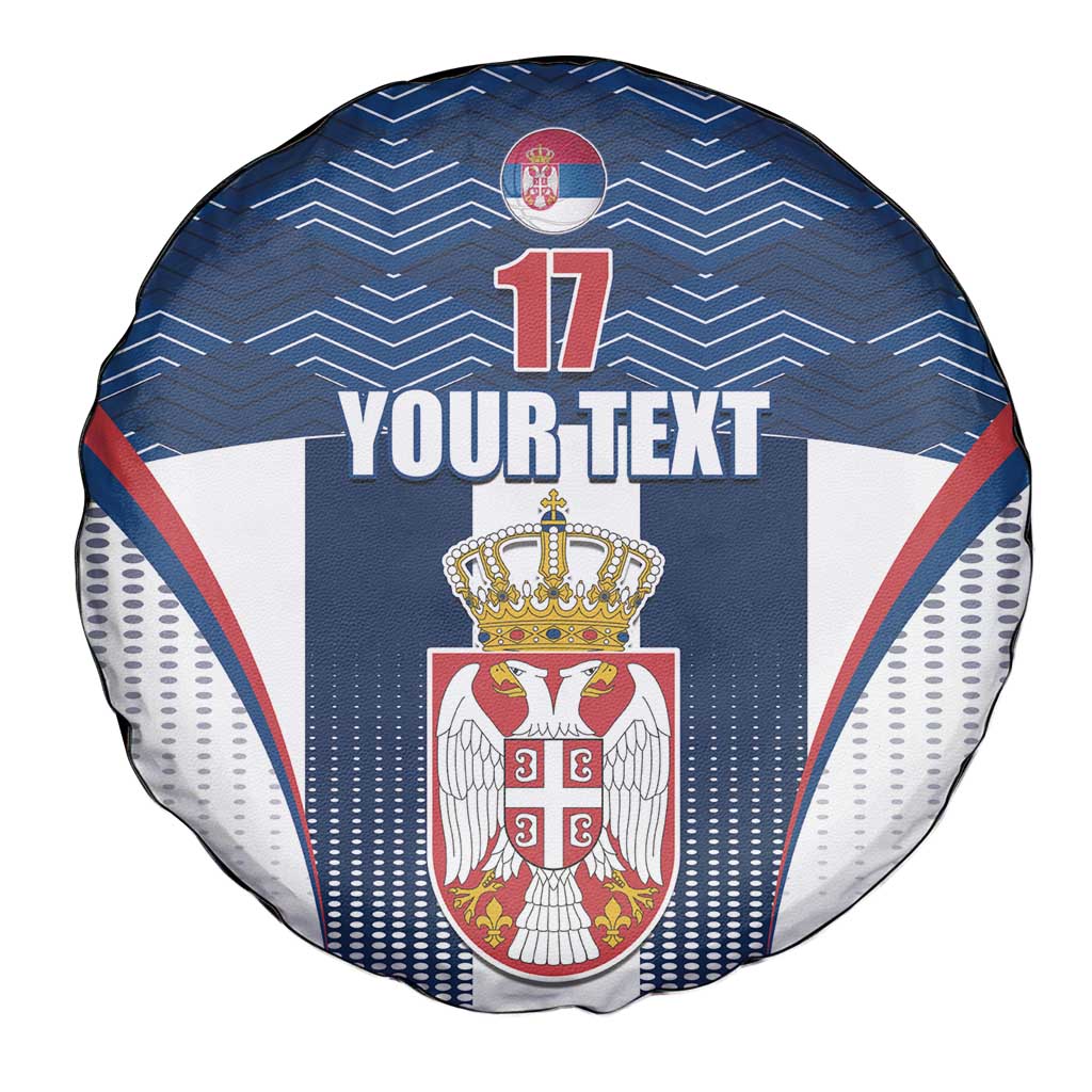 Custom Serbia Basketball Champions Spare Tire Cover Sporty Style with Coat of Arms