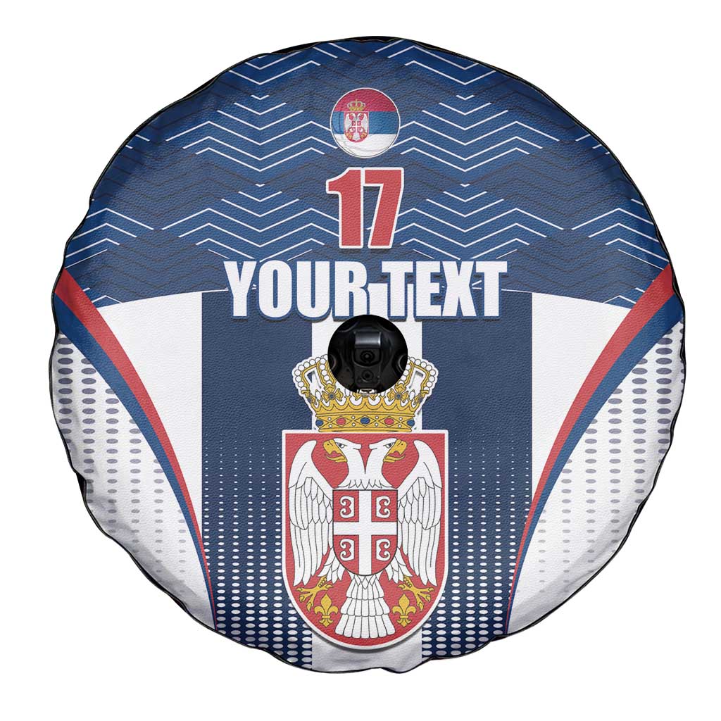 Custom Serbia Basketball Champions Spare Tire Cover Sporty Style with Coat of Arms