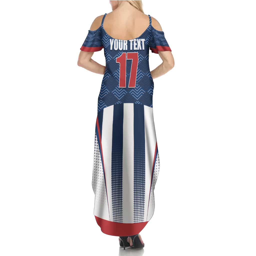 Custom Serbia Basketball Champions Summer Maxi Dress Sporty Style with Coat of Arms