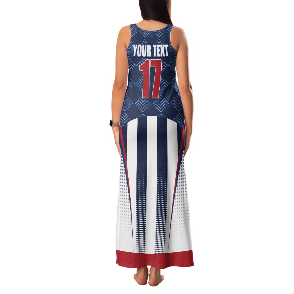 Custom Serbia Basketball Champions Tank Maxi Dress Sporty Style with Coat of Arms