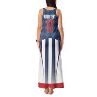 Custom Serbia Basketball Champions Tank Maxi Dress Sporty Style with Coat of Arms