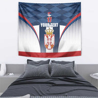 Custom Serbia Basketball Champions Tapestry Sporty Style with Coat of Arms