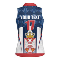 Custom Serbia Basketball Champions Women Sleeveless Polo Shirt Sporty Style with Coat of Arms