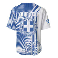 Personalized Greece Coat of Arms Baseball Jersey Greek cross and Two Laurel Branches
