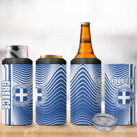 Personalized Greece Coat of Arms 4 in 1 Can Cooler Tumbler Greek Cross and Two Laurel Branches