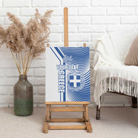 Personalized Greece Coat of Arms Canvas Wall Art Greek cross and Two Laurel Branches