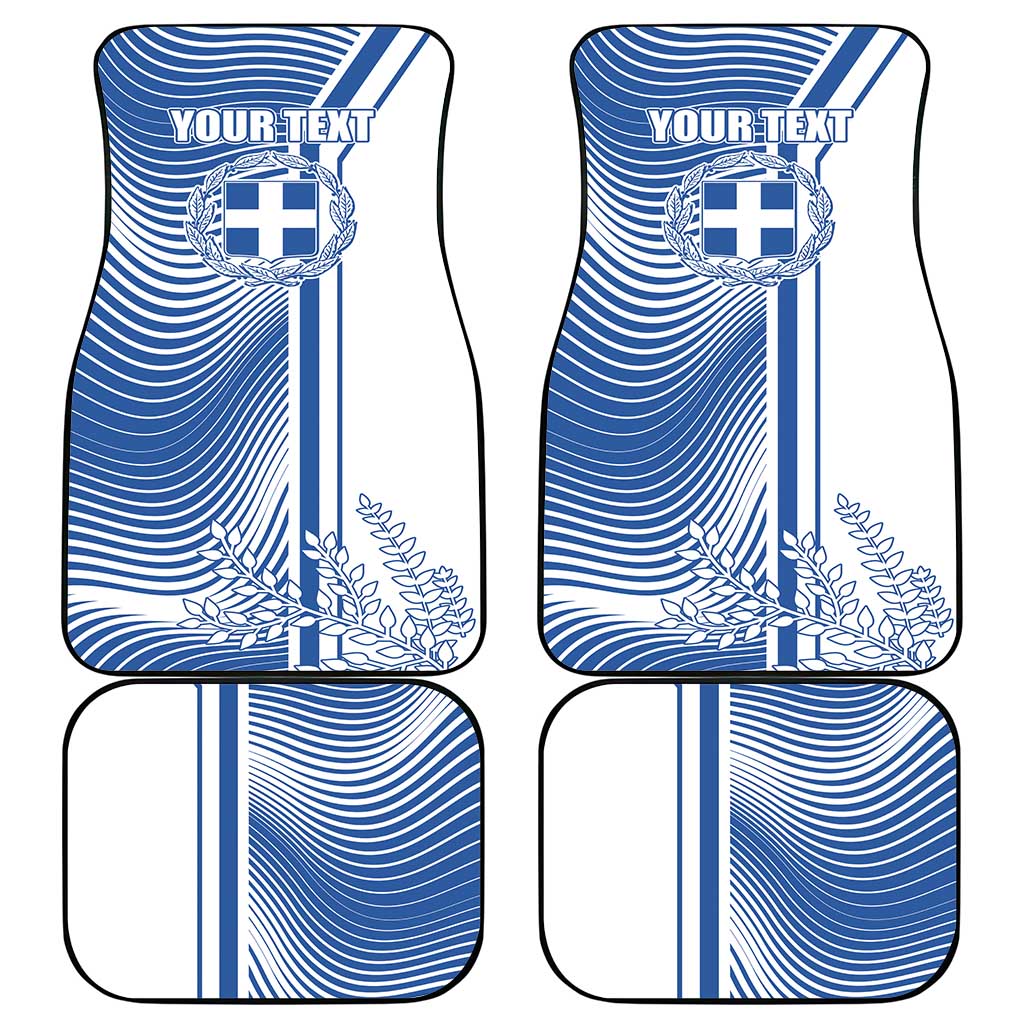 Personalized Greece Coat of Arms Car Mats Greek cross and Two Laurel Branches