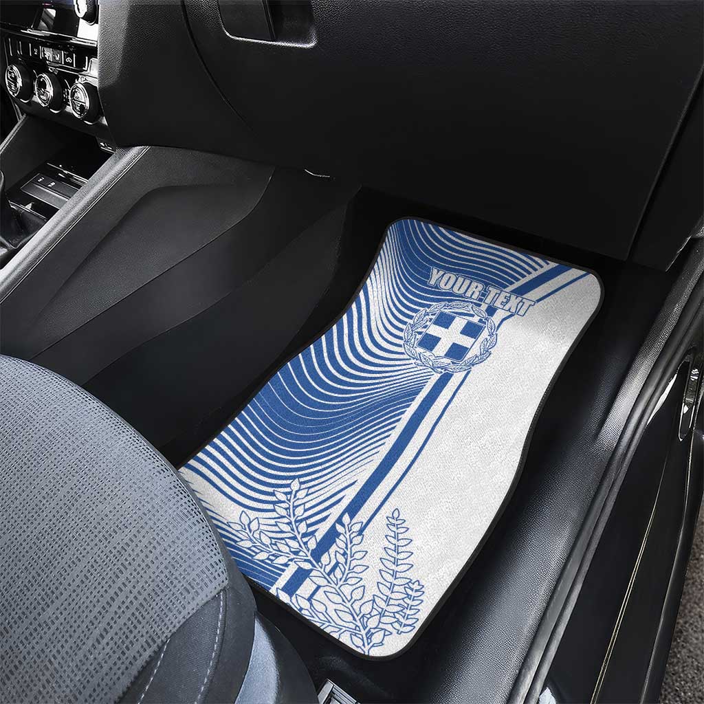 Personalized Greece Coat of Arms Car Mats Greek cross and Two Laurel Branches