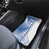 Personalized Greece Coat of Arms Car Mats Greek cross and Two Laurel Branches