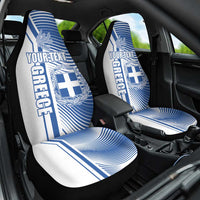 Personalized Greece Coat of Arms Car Seat Cover Greek cross and Two Laurel Branches
