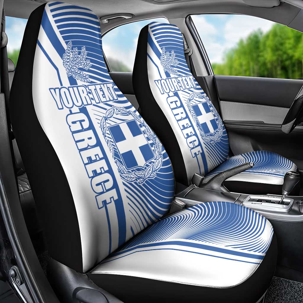 Personalized Greece Coat of Arms Car Seat Cover Greek cross and Two Laurel Branches