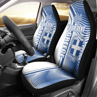 Personalized Greece Coat of Arms Car Seat Cover Greek cross and Two Laurel Branches