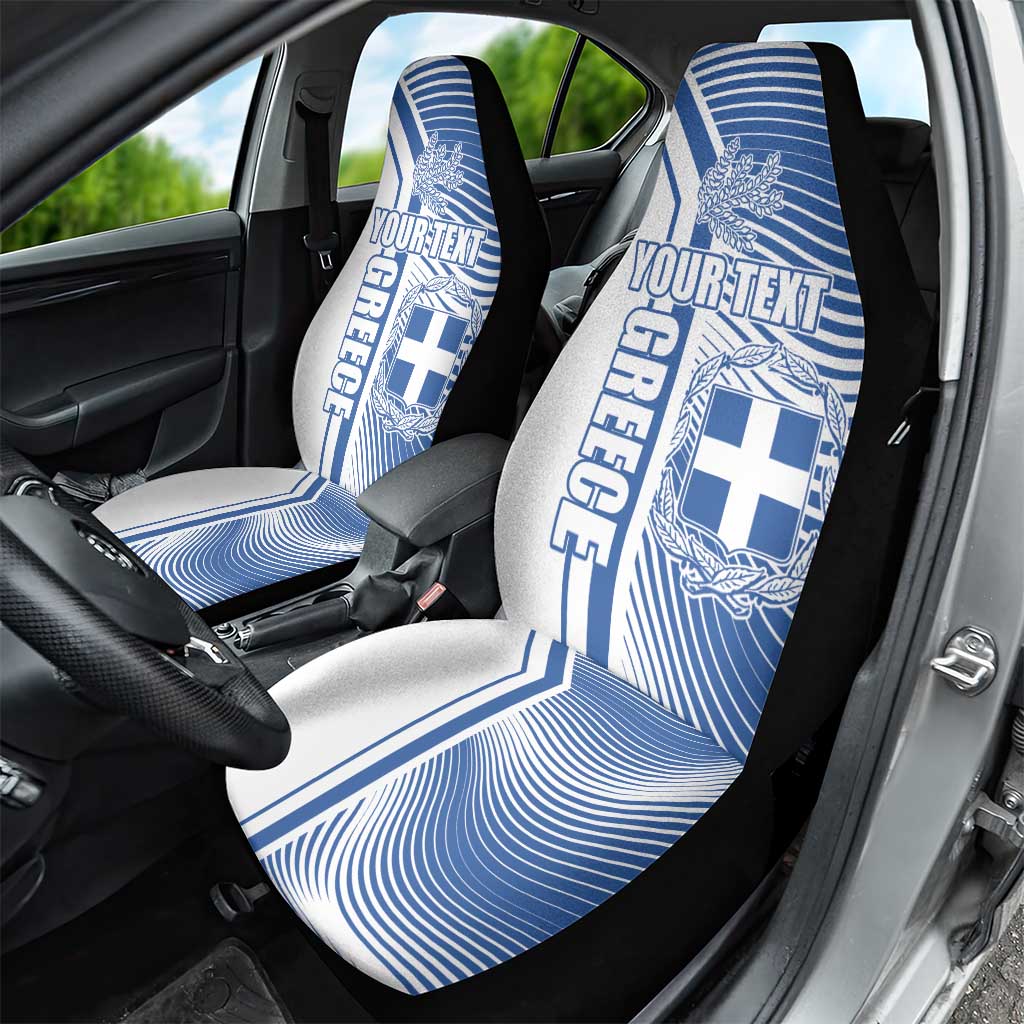 Personalized Greece Coat of Arms Car Seat Cover Greek cross and Two Laurel Branches