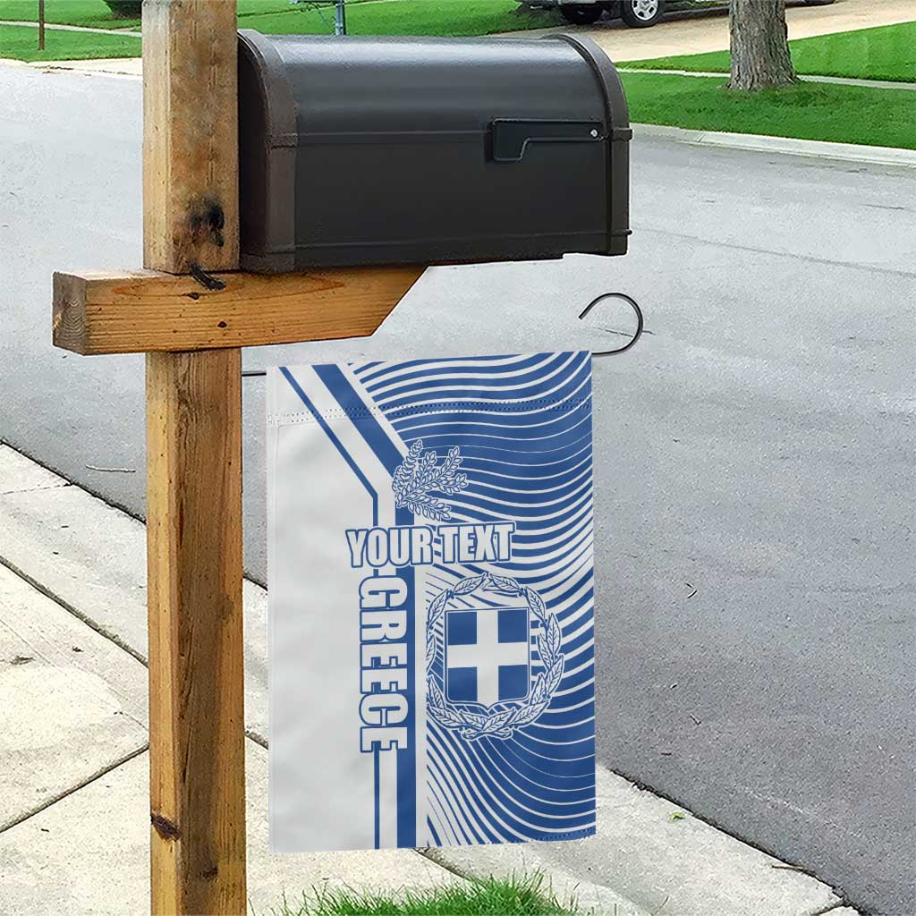 Personalized Greece Coat of Arms Garden Flag Greek cross and Two Laurel Branches