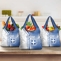Personalized Greece Coat of Arms Grocery Bag Greek cross and Two Laurel Branches