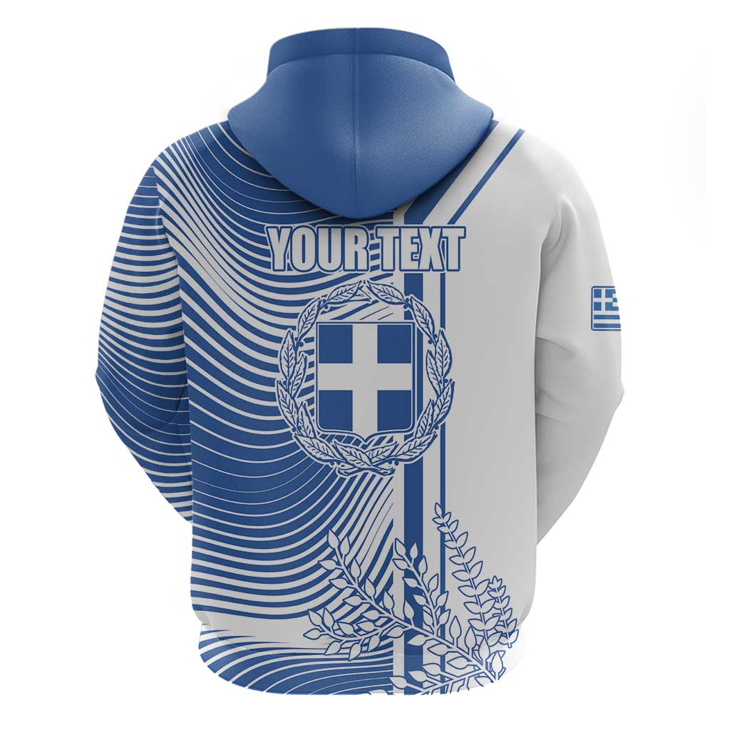 Personalized Greece Coat of Arms Hoodie Greek cross and Two Laurel Branches