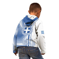 Personalized Greece Coat of Arms Kid Hoodie Greek cross and Two Laurel Branches