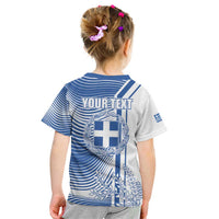Personalized Greece Coat of Arms Kid T Shirt Greek cross and Two Laurel Branches