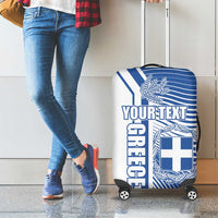 Personalized Greece Coat of Arms Luggage Cover Greek cross and Two Laurel Branches