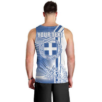 Personalized Greece Coat of Arms Men Tank Top Greek cross and Two Laurel Branches