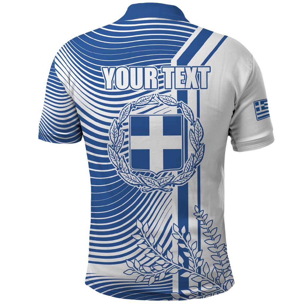 Personalized Greece Coat of Arms Polo Shirt Greek cross and Two Laurel Branches