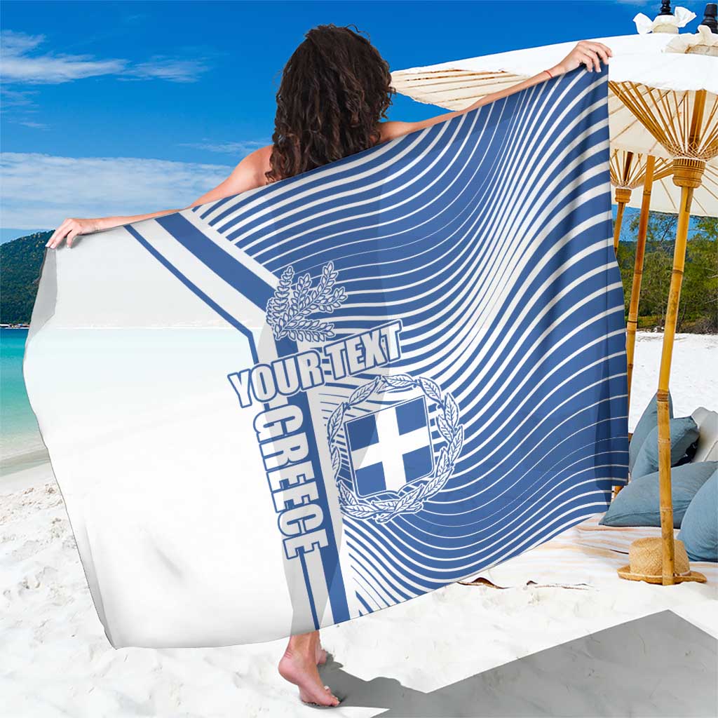 Personalized Greece Coat of Arms Sarong Greek cross and Two Laurel Branches