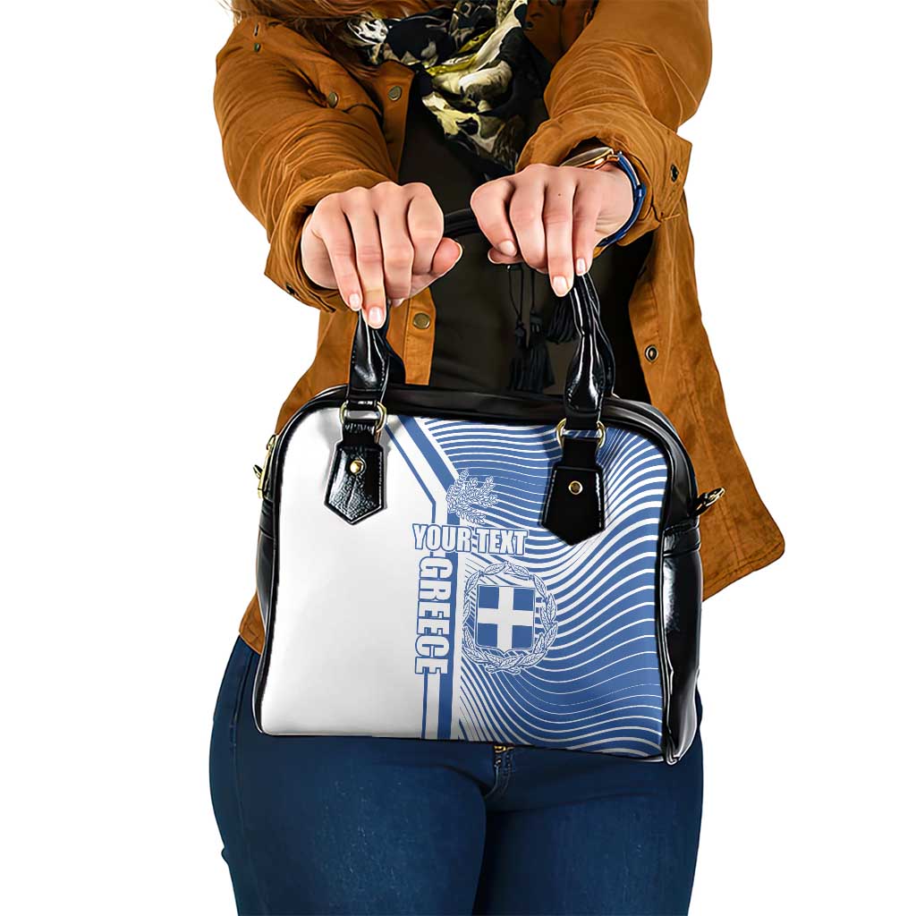 Personalized Greece Coat of Arms Shoulder Handbag Greek cross and Two Laurel Branches