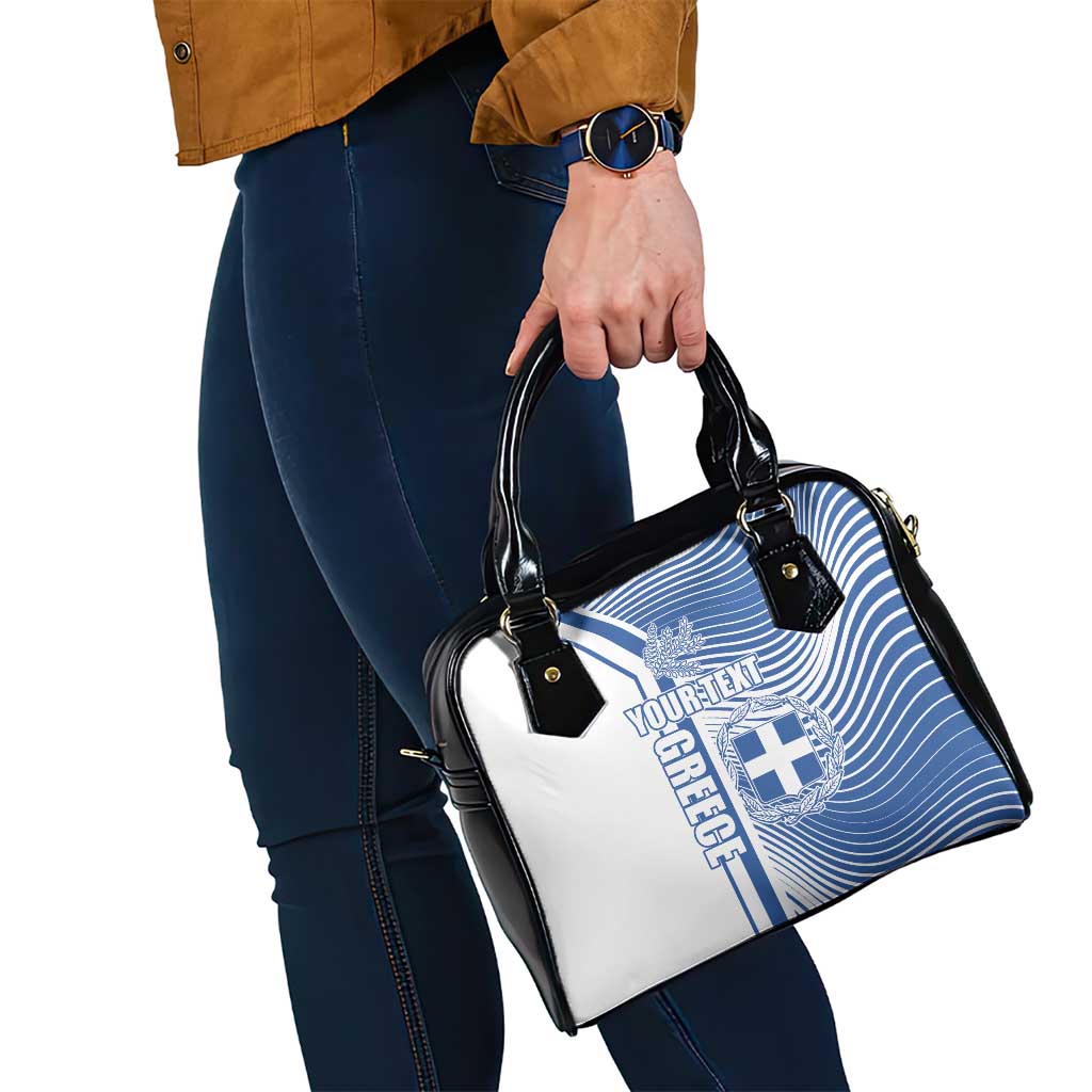 Personalized Greece Coat of Arms Shoulder Handbag Greek cross and Two Laurel Branches