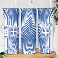 Personalized Greece Coat of Arms Skinny Tumbler Greek Cross and Two Laurel Branches