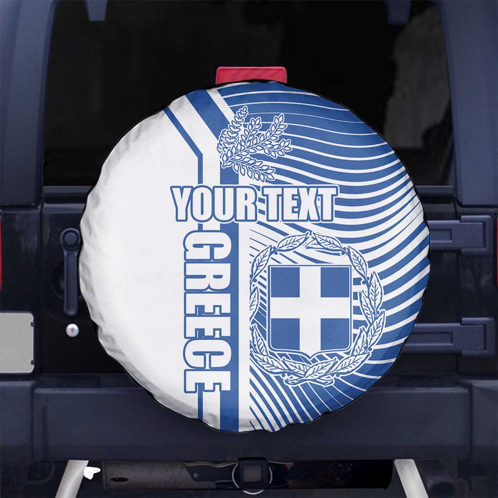 Personalized Greece Coat of Arms Spare Tire Cover Greek cross and Two Laurel Branches