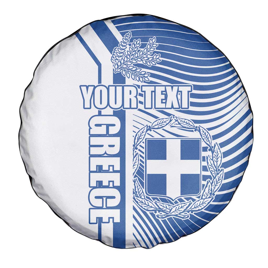 Personalized Greece Coat of Arms Spare Tire Cover Greek cross and Two Laurel Branches