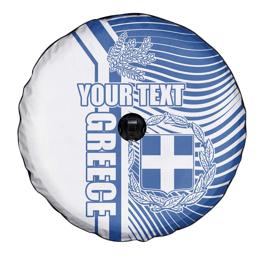 Personalized Greece Coat of Arms Spare Tire Cover Greek cross and Two Laurel Branches