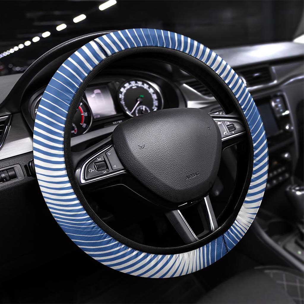 Greece Coat of Arms Steering Wheel Cover Greek cross and Two Laurel Branches