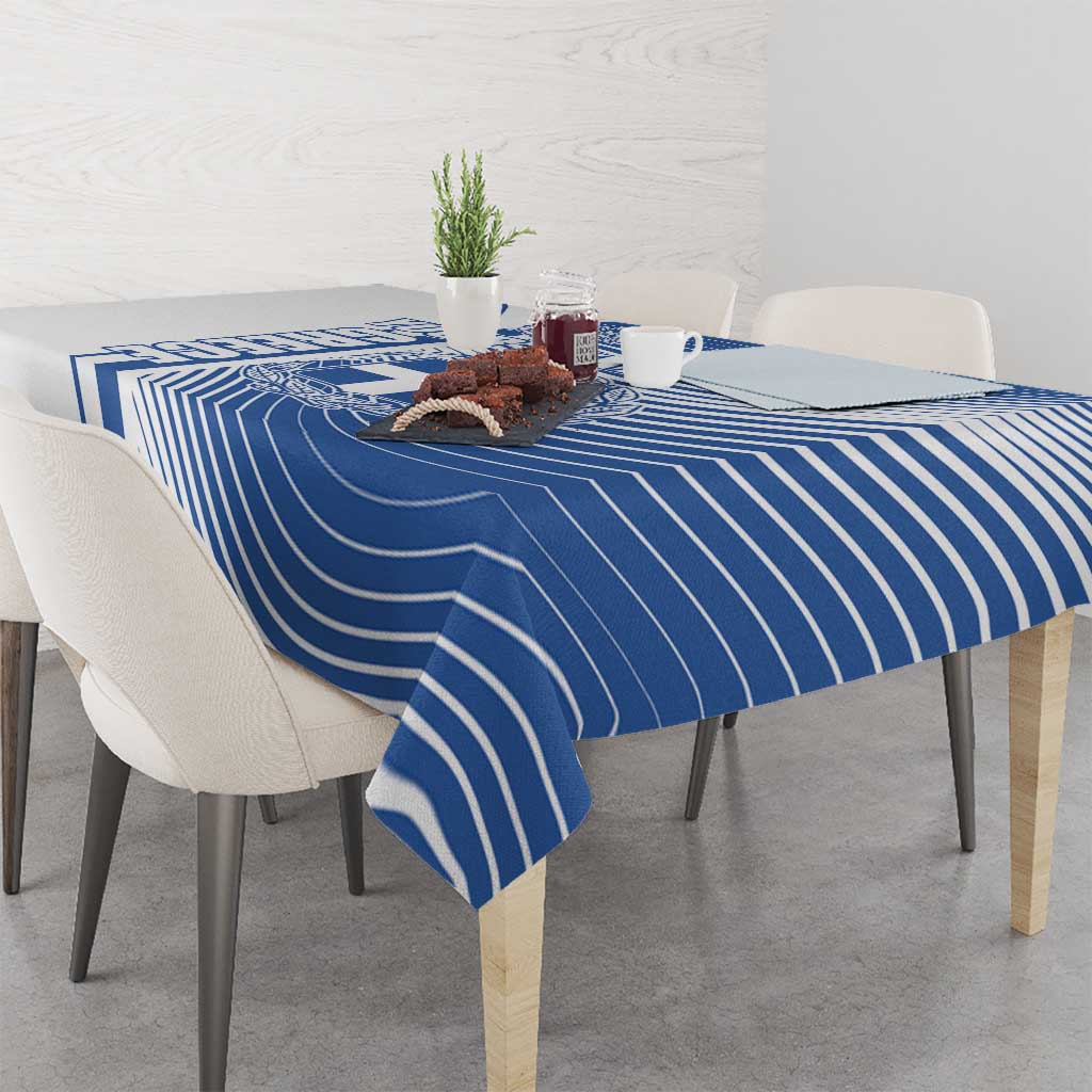 Personalized Greece Coat of Arms Tablecloth Greek cross and Two Laurel Branches