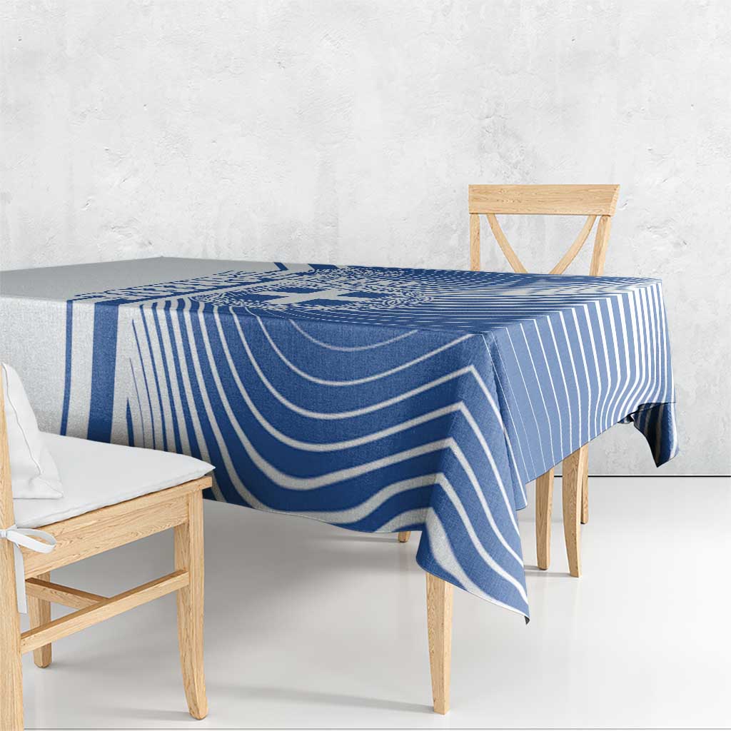 Personalized Greece Coat of Arms Tablecloth Greek cross and Two Laurel Branches