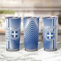 Personalized Greece Coat of Arms Tumbler Cup Greek Cross and Two Laurel Branches
