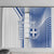Personalized Greece Coat of Arms Window Curtain Greek cross and Two Laurel Branches