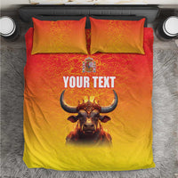 Personalized Spain Bull with Crown Bedding Set Espana Flag with Coat of Arms
