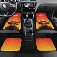 Personalized Spain Bull with Crown Car Mats Espana Flag with Coat of Arms