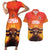 Personalized Spain Bull with Crown Couples Matching Short Sleeve Bodycon Dress and Hawaiian Shirt Espana Flag with Coat of Arms