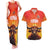 Personalized Spain Bull with Crown Couples Matching Tank Maxi Dress and Hawaiian Shirt Espana Flag with Coat of Arms