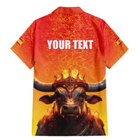 Personalized Spain Bull with Crown Family Matching Mermaid Dress and Hawaiian Shirt Espana Flag with Coat of Arms