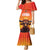 Personalized Spain Bull with Crown Family Matching Mermaid Dress and Hawaiian Shirt Espana Flag with Coat of Arms